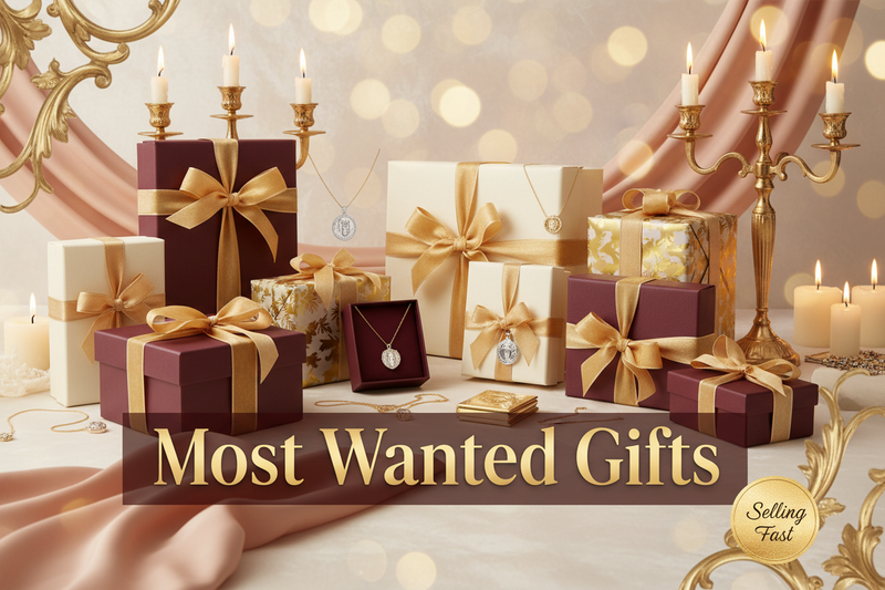 Best Sellers: Thoughtful Best Seller Gifts with gold-ribbon gift boxes, jewelry, and candles.