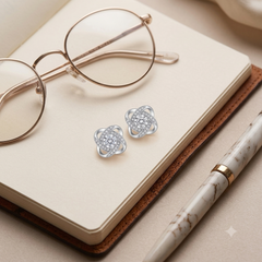 Interlocking Love Knot Stud Earrings