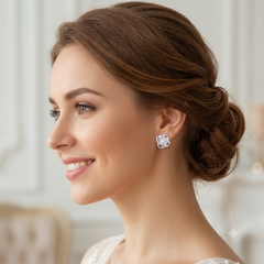 Interlocking Love Knot Stud Earrings