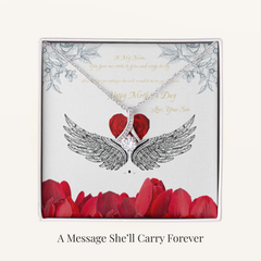 For Mom Alluring Beauty Necklace from Son with Meaningful Message Card