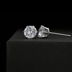 The "Timeless Sparkle" Solitaire Stud Earrings