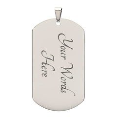For Dad-Custom Engraved Dog Tag Necklace