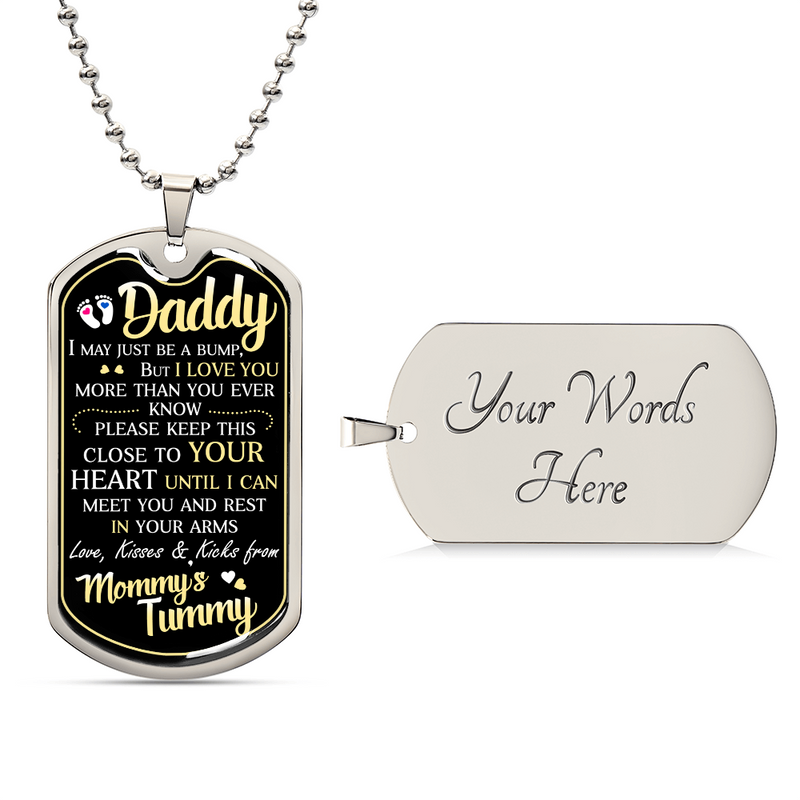 For Dad-Custom Engraved Dog Tag Necklace