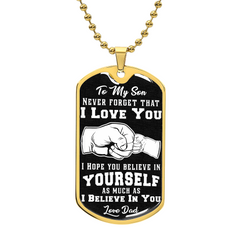 Custom Engraved Dog Tag Necklace