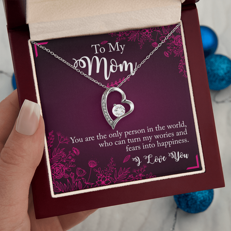 Forever Love Pendant Necklace, Sentimental Gift for Mom