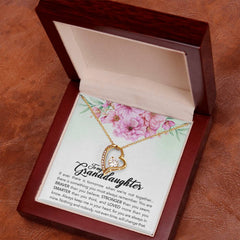 To Brave Granddaughter From Grandmother-Forever Love Necklace
