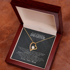 To My Daughter From Mom-Forever Love Necklace-Keepsake Gift For Daughter