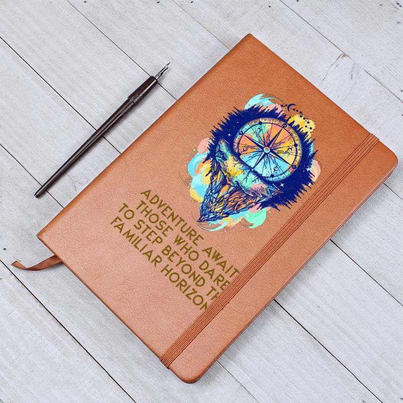 To Finding New Adventures – Step Beyond the Horizon Genuine Leather Journal