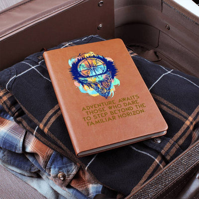 To Finding New Adventures – Step Beyond the Horizon Genuine Leather Journal