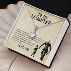 To My Daughter-Meaningful Gift From Dad-Eternal Hope Necklace-Keepsake For Everyday Strength