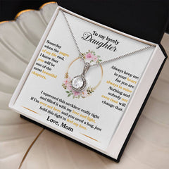 To My Daughter-Sentimental Gift From Mom-Eternal Hope Necklace For Her Journey