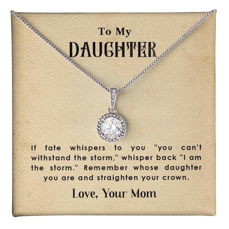 To My Daughter From Mom-Eternal Hope Necklace-A Meaningful Gift For Her Journey