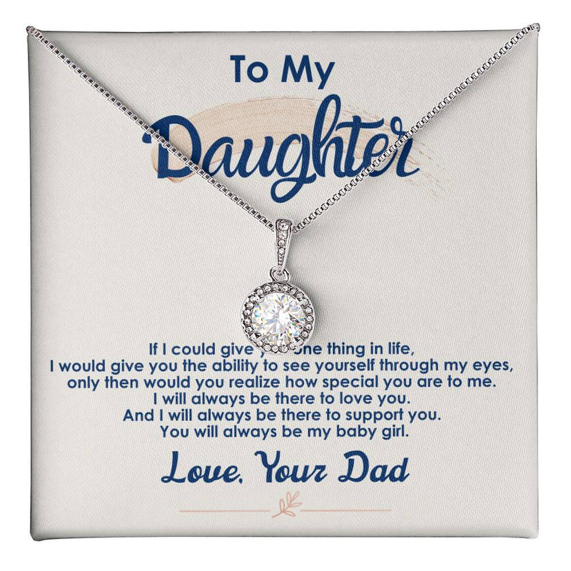 To My Daughter From Dad-Eternal Hope Necklace-Meaningful Gift Of Enduring Love Forever