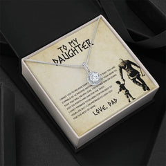 To My Daughter-Meaningful Gift From Dad-Eternal Hope Necklace-Keepsake For Everyday Strength