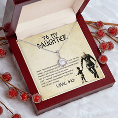 To My Daughter-Meaningful Gift From Dad-Eternal Hope Necklace-Keepsake For Everyday Strength