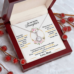 To My Daughter-Sentimental Gift From Mom-Eternal Hope Necklace For Her Journey