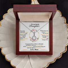 To My Daughter-Sentimental Gift From Mom-Eternal Hope Necklace For Her Journey