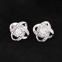 Interlocking Love Knot Stud Earrings