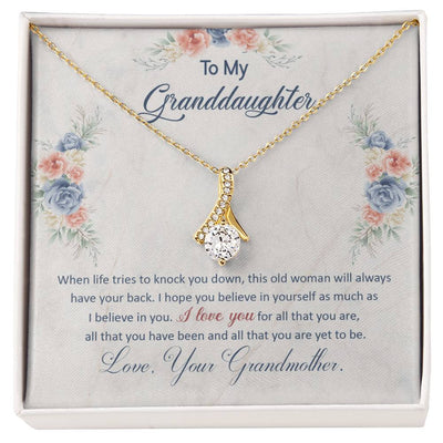 To My Granddaughter-Meaningful Gift From Grandmother-Alluring Beauty Necklace