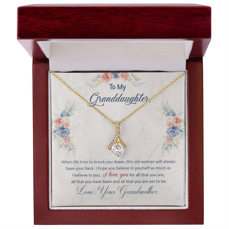 To My Granddaughter-Meaningful Gift From Grandmother-Alluring Beauty Necklace