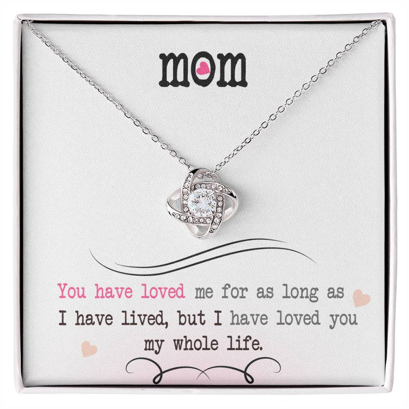 Mother's Day Love Knot Necklace Gift for Mom