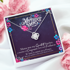 Heartfelt Love Knot Gold-Plated Necklace for Mom