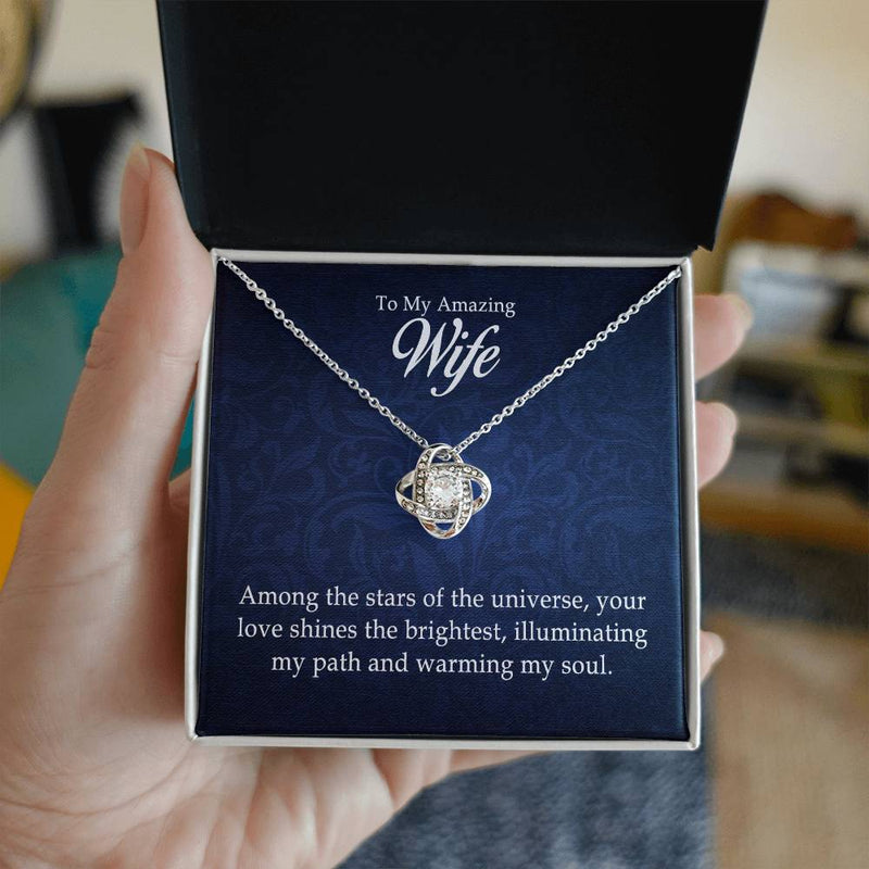 The Soul of My Universe - Illuminated Love Knot Necklace