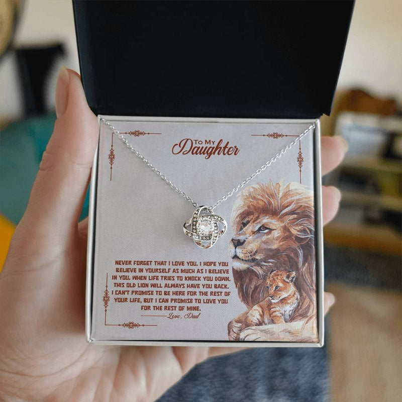 🦁 To My Daughter – Lion Strength Necklace