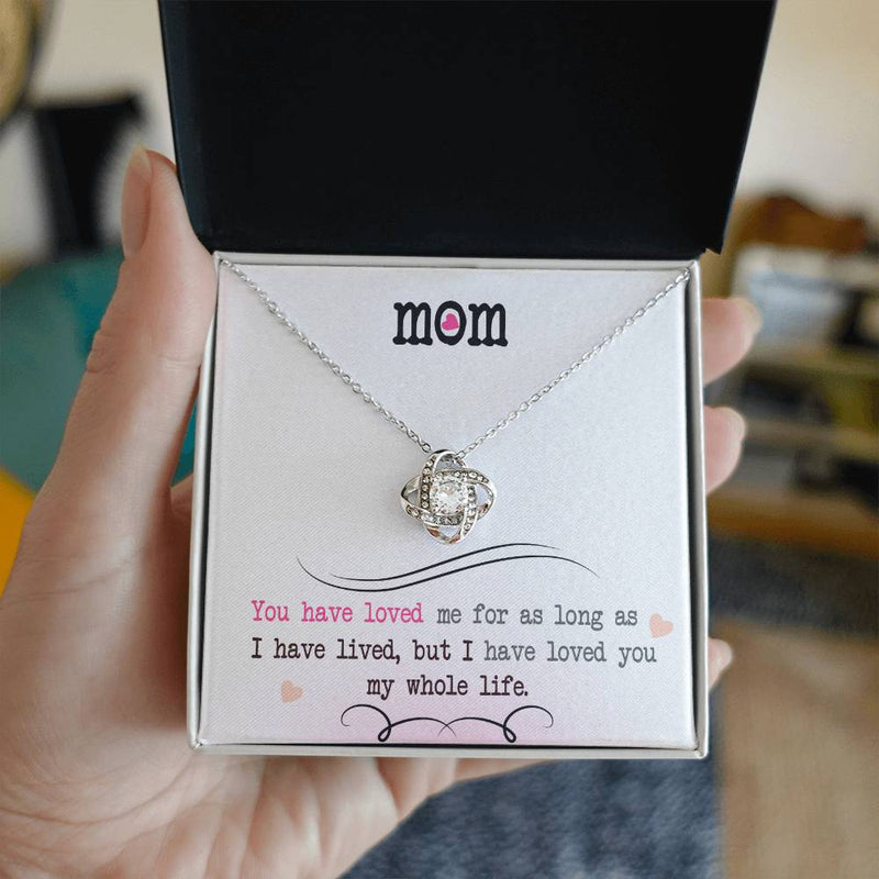 Mother's Day Love Knot Necklace Gift for Mom