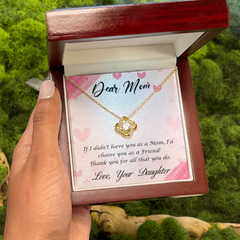 For Mom Love Knot Necklace, A Sentimental Gift From Daughter