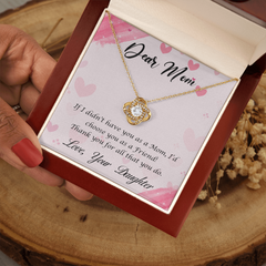 For Mom Love Knot Necklace, A Sentimental Gift From Daughter
