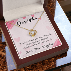 For Mom Love Knot Necklace, A Sentimental Gift From Daughter