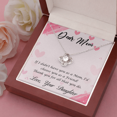 For Mom Love Knot Necklace, A Sentimental Gift From Daughter