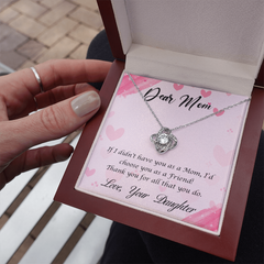 For Mom Love Knot Necklace, A Sentimental Gift From Daughter