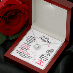 To My Daughter-Meaningful Gift From Mother-Love Knot Necklace