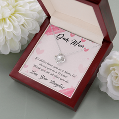 For Mom Love Knot Necklace, A Sentimental Gift From Daughter
