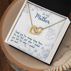 For Mom-Interlocking Hearts Necklace-Forever Heartfelt Gift Of Love