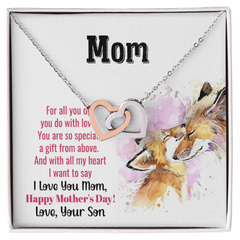 To My Mom-Interlocking Hearts Necklace