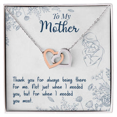 For Mom-Interlocking Hearts Necklace-Forever Heartfelt Gift Of Love