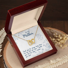 For Mom-Interlocking Hearts Necklace-Forever Heartfelt Gift Of Love