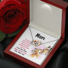 To My Mom-Interlocking Hearts Necklace