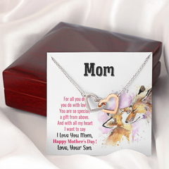 To My Mom-Interlocking Hearts Necklace