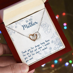 For Mom-Interlocking Hearts Necklace-Forever Heartfelt Gift Of Love