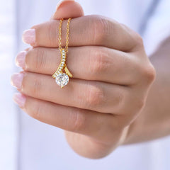 Alluring Beauty To My Mom Necklace-Meaningful Gift from Daughter | Chirstmas Jewelry