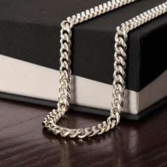 Mens Cuban Link Chain Necklace-Perfect Father's Day Gift