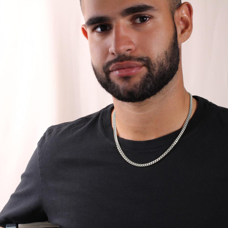 Mens Cuban Link Chain Necklace-Perfect Father's Day Gift