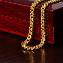 Mens Cuban Link Chain Necklace-Perfect Father's Day Gift