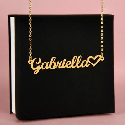 Classic Personlized Heart Style Name Necklace