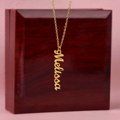 Classy Crafted Vertical Name Necklace