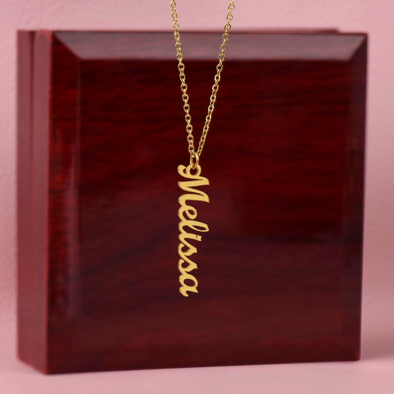 Classy Crafted Vertical Name Necklace